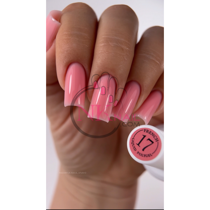 Жидкий полигель Crooz Liquid Polygel French№17, 15 мл